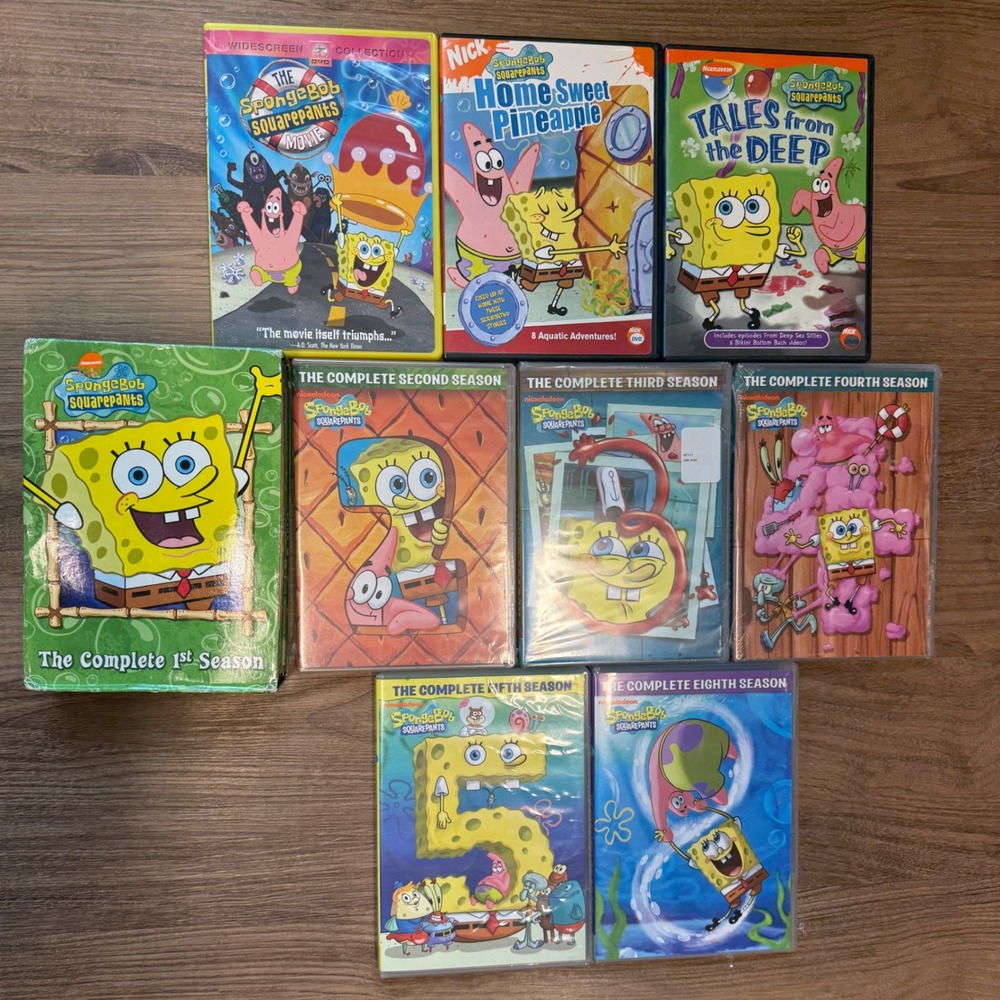 SpongeBob SquarePants DVD Lot Seasons 1 2 3 4 5 8 Variety Shows and Movie